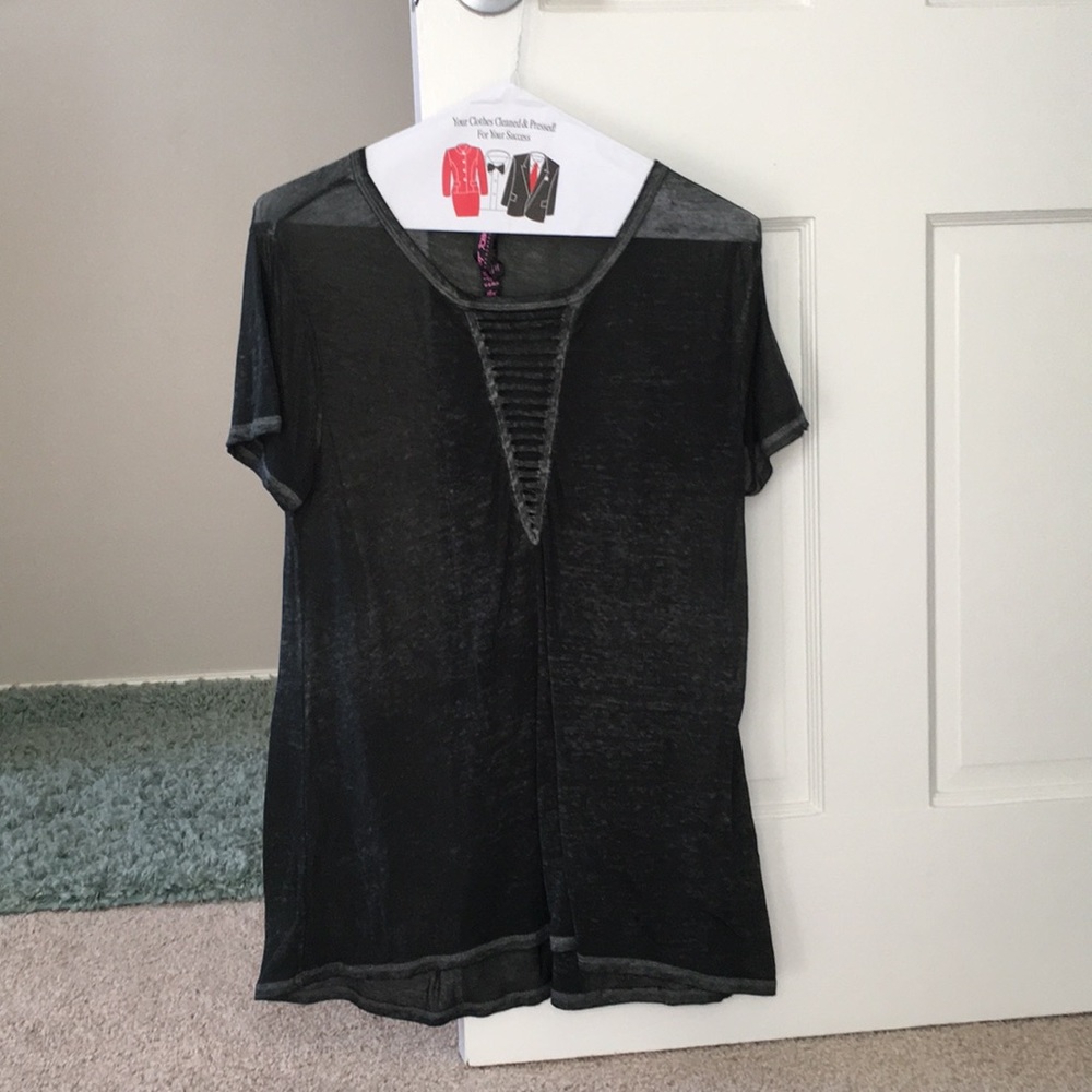 Green see through top